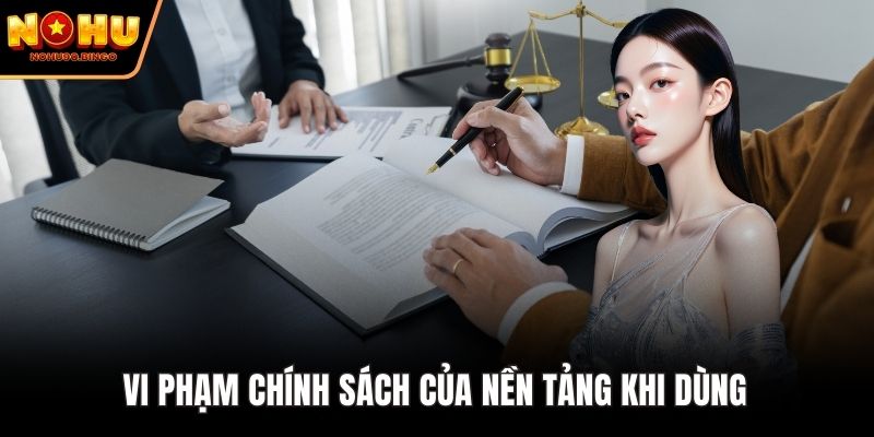 Vi phạm chính sách của nền tảng khi dùng 